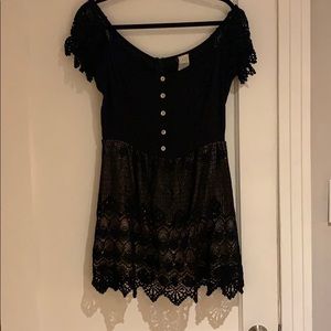 Jen’s Pirate’s Booty Black Lace Off-Shoulder Dress